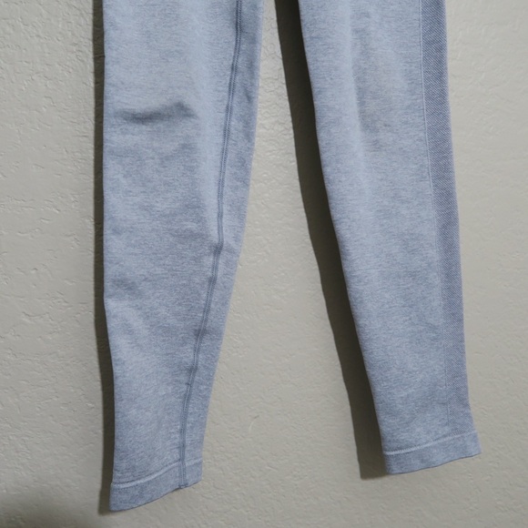 Gymshark Light Gray Compression High Waisted Leggings Full Length Exercise - Picture 3 of 6